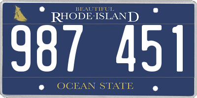RI license plate 987451