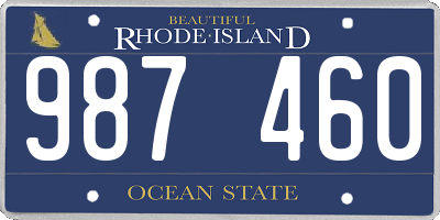 RI license plate 987460