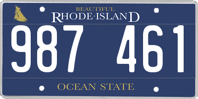 RI license plate 987461