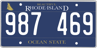 RI license plate 987469