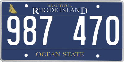 RI license plate 987470