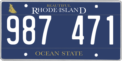 RI license plate 987471