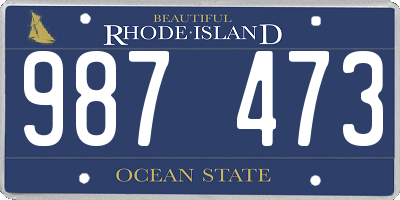 RI license plate 987473