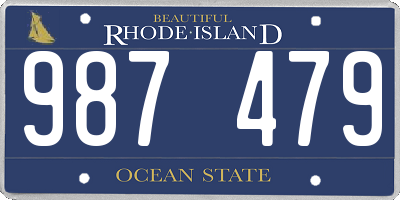 RI license plate 987479