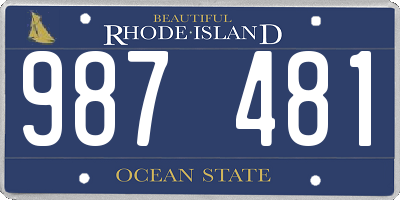 RI license plate 987481