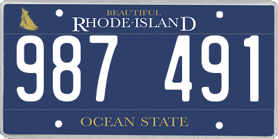 RI license plate 987491