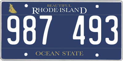 RI license plate 987493