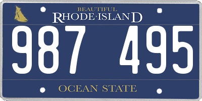 RI license plate 987495