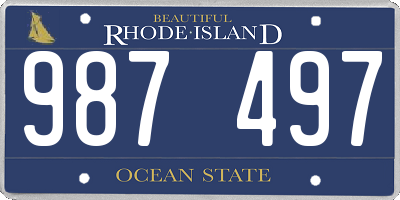 RI license plate 987497