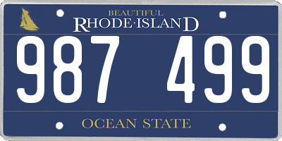 RI license plate 987499