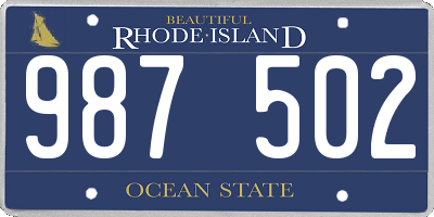 RI license plate 987502