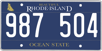 RI license plate 987504