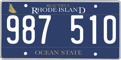 RI license plate 987510