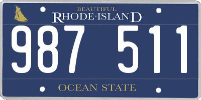 RI license plate 987511