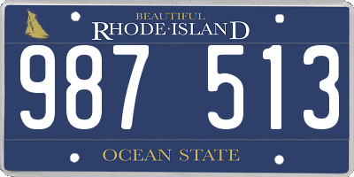 RI license plate 987513