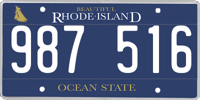 RI license plate 987516