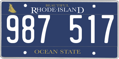 RI license plate 987517