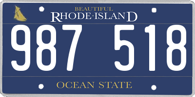 RI license plate 987518