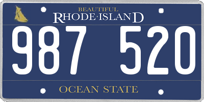 RI license plate 987520