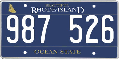 RI license plate 987526