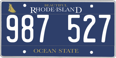 RI license plate 987527