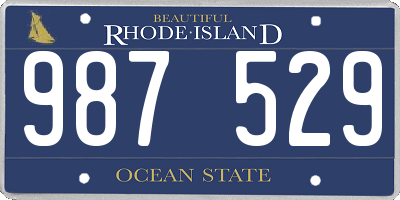 RI license plate 987529