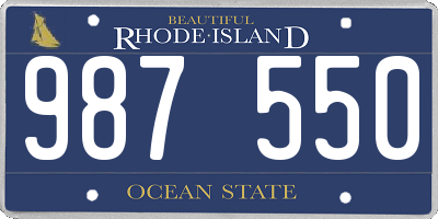 RI license plate 987550