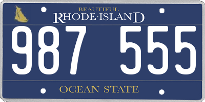 RI license plate 987555