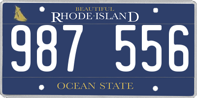 RI license plate 987556