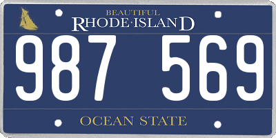 RI license plate 987569