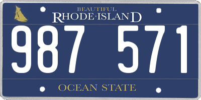 RI license plate 987571