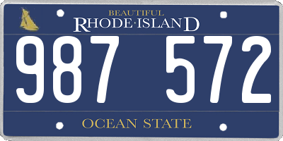 RI license plate 987572