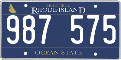 RI license plate 987575