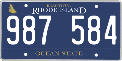 RI license plate 987584