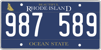 RI license plate 987589