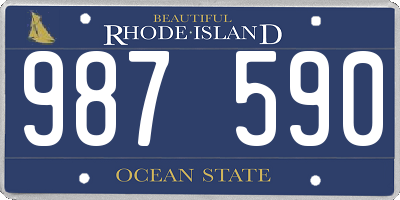 RI license plate 987590