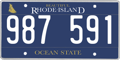 RI license plate 987591