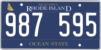 RI license plate 987595