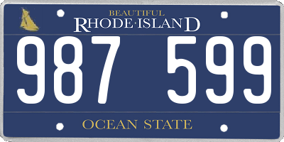 RI license plate 987599