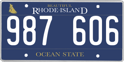 RI license plate 987606