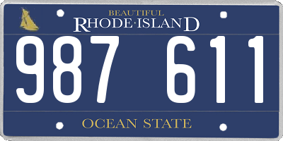 RI license plate 987611