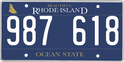 RI license plate 987618