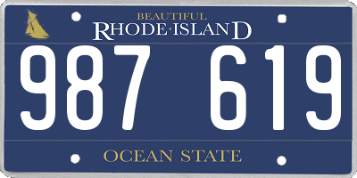 RI license plate 987619