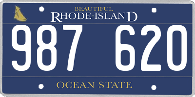 RI license plate 987620