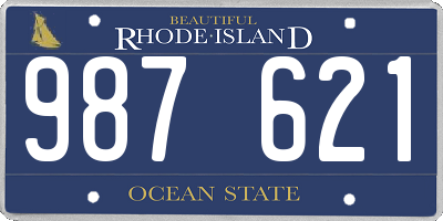 RI license plate 987621