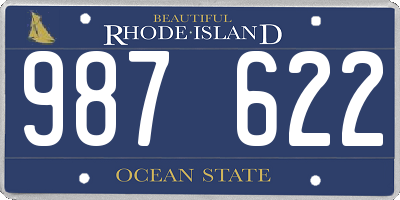 RI license plate 987622