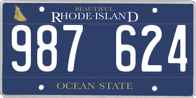 RI license plate 987624