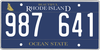 RI license plate 987641