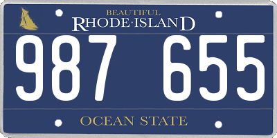 RI license plate 987655