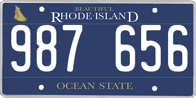 RI license plate 987656